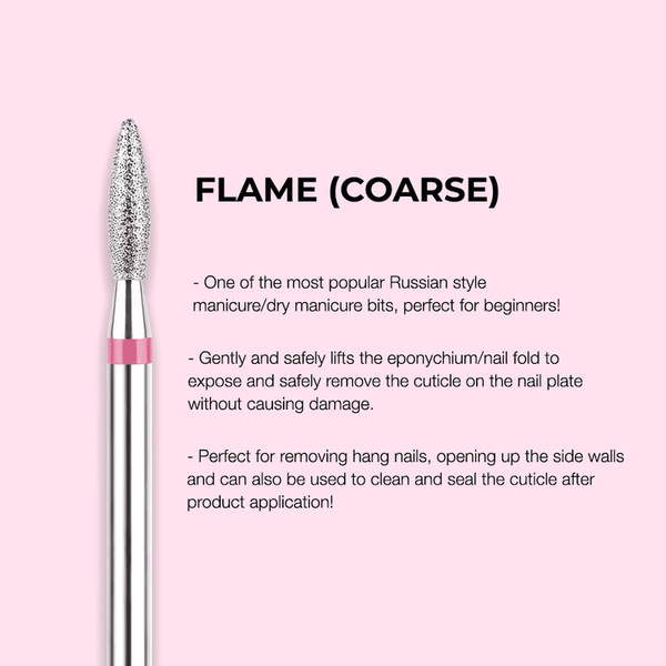 Kiara Sky Cuticle Nail Drill Bit - Flame Coarse