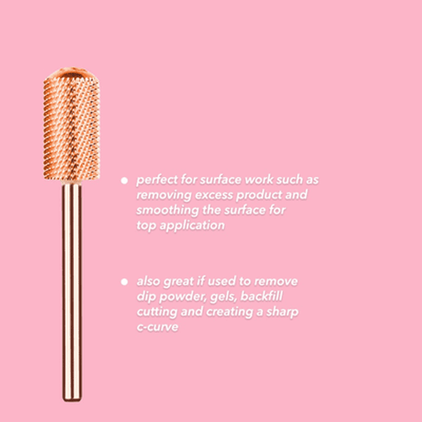 Kiara Sky Nail Drill Bit - Large Smooth Top Medium Bit (Rose Gold)